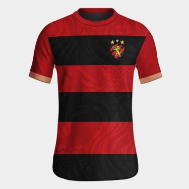 Imagem de Camiseta Sport Recife Classic RetrôMania Masculina, Vermelho, Preto, P