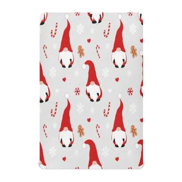 Imagem de Qilmy Lençóis de berço de Natal de gnomos e doces, de microfibra, macio, respirável, elástico, lençol com elástico para meninos e meninas, miniberço, 99 cm x 68,5 cm, capa de colchão infantil portátil