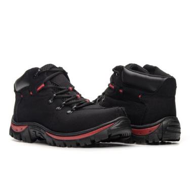 Imagem de Bota Masculino Botina Coturno Adventure - NoBrand, Vermelho, 41
