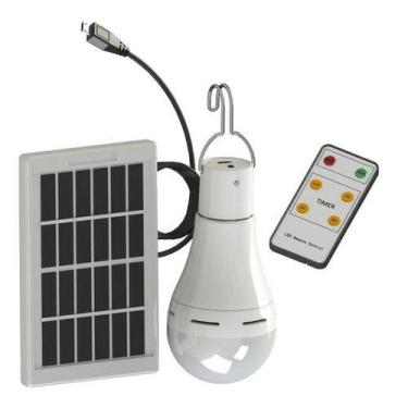 Imagem de Lampada Led Solar Portátil Acampament Sem Fio 9w Controle Rc - Pool, 6