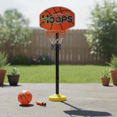 Imagem de Cesta de Basquete Infantil Com Tabela Altura Ajustável Kit - Yeet
