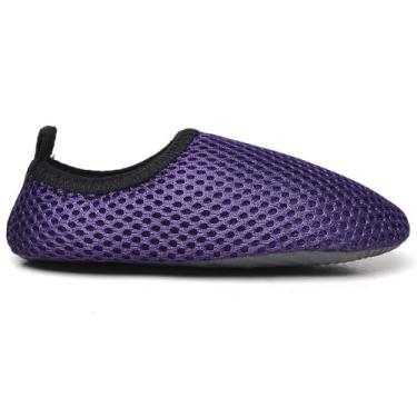 Imagem de Sapatilha Infantil Aquática Neoprene Antiderrapante Confortável Para Praia Piscina Dia Esporte Escola (Roxo, BR, Criança de 9 a 12 anos, Numérico, 26)