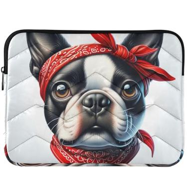Imagem de Capa para notebook com estampa de cachorro fofo Bulldog capa para notebook capa universal para laptop 13-14 polegadas