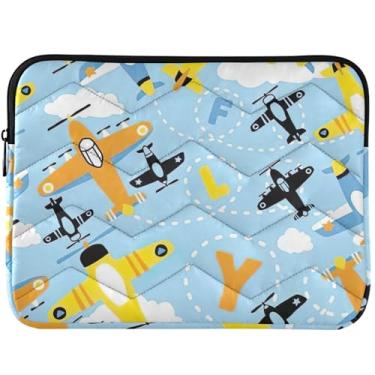 Imagem de Capa protetora para notebook com desenho animado piloto de avião fofo capa protetora para laptop universal de 13 polegadas 14 polegadas