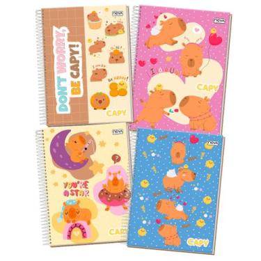 Imagem de Caderno Universitário 20 Matérias Capivara Capa Dura Espiral - Nova Ca