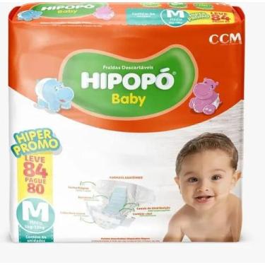 Imagem de Fralda infantil Hipopo Hiper 1 Pacote Tamanho M - 84 Unidades