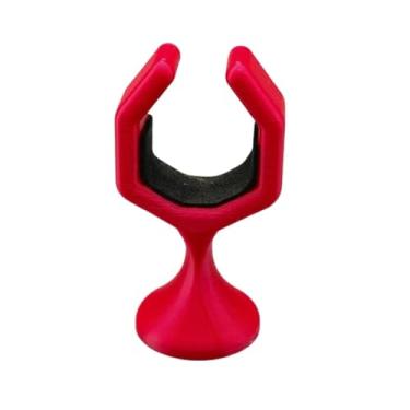 Imagem de KiBcsLic Apoio de mão para taco de bilhar, suporte para taco de bilhar, acessório ergonômico para sinuca, universal e fácil de usar para pontas grandes e, Vermelho
