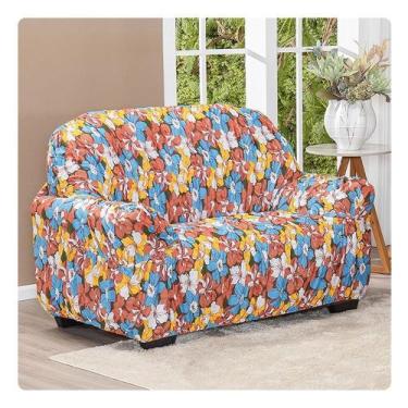 Imagem de Capa Avulsa Para Sofá Elasticada 2 Lugares Estampada - Shop CasaNobre,
