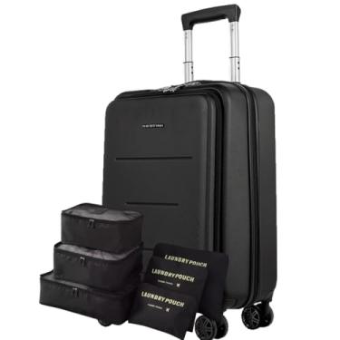 Imagem de Mala 10kg Porta Notebook com Kit Organizador 6 Peças Necessaire (ABS, El Dourado Grafite)