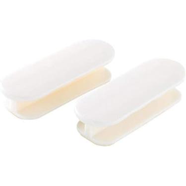 Imagem de BAZAC Botões e puxadores de porta, puxador de porta retro, puxador de porta de móveis de liga para toucador, armário, botões de cozinha, pacote-White