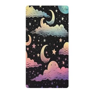 Imagem de Blueangle Lençol de berço padrão para berço infantil - Lençóis de algodão macio e respirável com céu colorido (69)