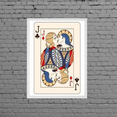 Imagem de Quadro Carta De Baralho Gay 33X24Cm - Com Vidro