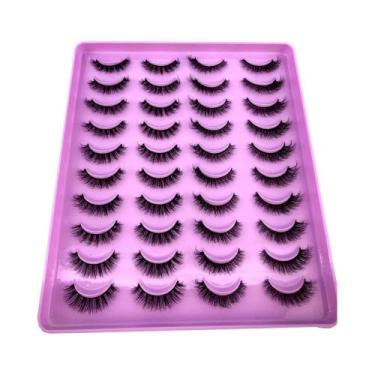 Imagem de Cílios Postiços Naturais Longos 3D De Mink, Kit De Maquiagem Com 20 Pa