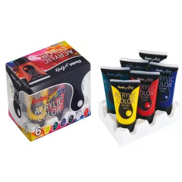 Imagem de Tinta Acrílica 6 Cores 28ml Artístico POSTER COLOR - PENTEL