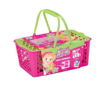 Imagem de Cesta Leva Papinha 28 Peças Brincando De Casinha 0124 Cardoso