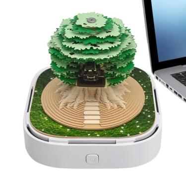 Imagem de Calendário 2026 – Notas adesivas 3D Calendário Fortune Tree House 2026 | Bloco de notas decorativo para aniversário, prateleira de armário de inauguração de casa, adultos, estudantes, família