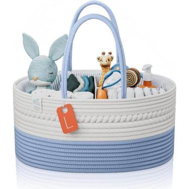 Imagem de Cesto Organizador Porta Fraldas Linha Rope 14 Litros em corda de Algod