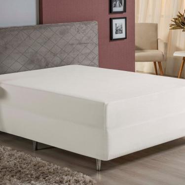 Imagem de Lençol Com Elástico King Nobre 1 Peça Luva De Box 55cm De Altura Malha 100% Algodão - Palha