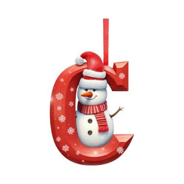 Imagem de Pingente De Acrílico Com 26 Letras Para Decoração De Árvore De Natal, 