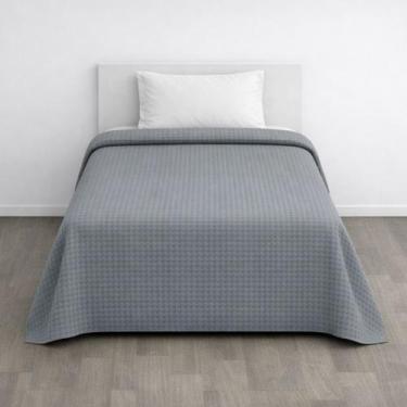 Imagem de Colcha Solteiro 100 Algodão Piquet Favo Hotel Gênova Teka, Cinza