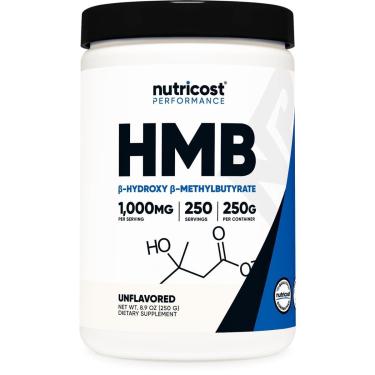 Imagem de Suplemento Nutricost Hmb Powder 250G Com 1000Mg Por Porção-Unissex