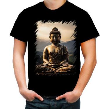Imagem de Camiseta Colorida Estátua de Buda Iluminado Religião 16 - Kasubeck Sto