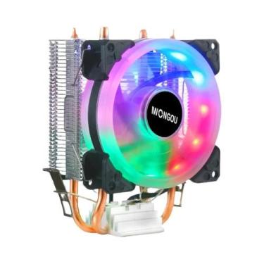 Imagem de Cooler De CPU RGB 90mm Com Radiador De 3 Pinos E Heatpipes Para Proces