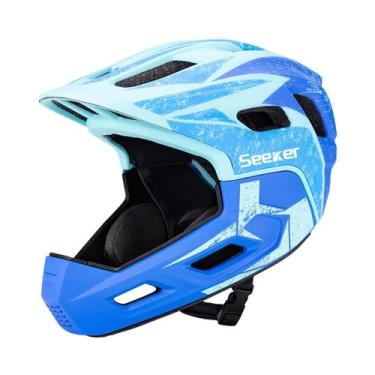 Imagem de Capacete Infantil Integral Para Bicicleta Com Protetor De Queixo Remov