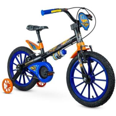 Imagem de Bicicleta Infantil ARO 16 HOT Wheels com Rodinhas e Freio