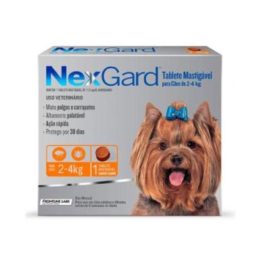 Imagem de Nexgard Antipulgas E Carrapatos Cães 2 A 4 Kg 1 Comprimido - Boehringe