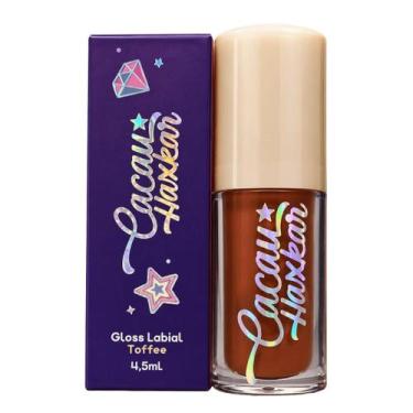 Imagem de Lip Gloss Maquiagem Cacau Haxkar Brilho Labial Efeito Glow Cor:Toffee,