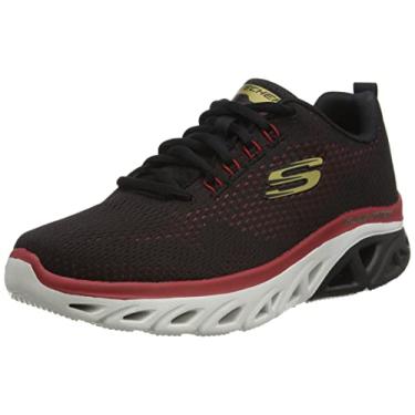 Imagem de Skechers Tênis infantil unissex Glide-Step Sport-Wave Heat, Preto/vermelho, 12.5 Little Kid