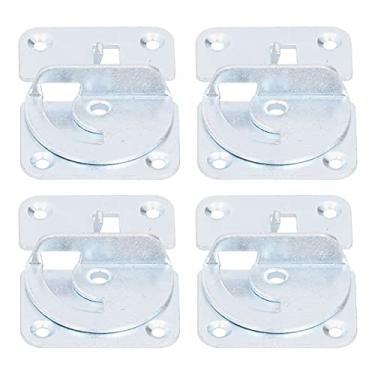 Imagem de Suporte de trilho de cama, aço inoxidável Forte capacidade de rolamento Instalação simples Encaixes de trilho de apoio para pés para estrutura de cama para cabeceira para apoio de pés