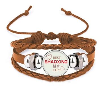 Imagem de un brand Pulseira de couro River Town Shaoxing Icon Art Deco Fashion Pulseira ornamento de joias