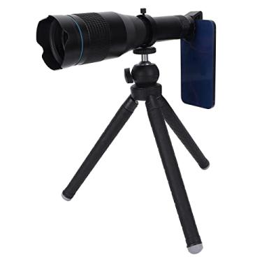 Imagem de Lente teleobjetiva HD de alta potência 60X 650-700 mm de comprimento com zoom externo com tripé de telefone para fixação de lente de smartphone