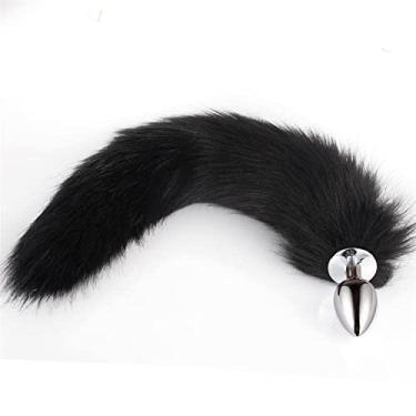 Imagem de Plug Anal Rabo de Raposa Preto 7cm - Sexy shop