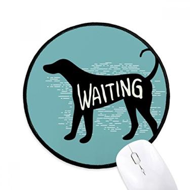 Imagem de Tapete de rato natural preto para cachorro animal desktop escritório tapete redondo para computador
