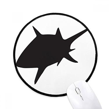 Imagem de Mouse pad Blue Ocean Black Shark Biology Pattern Desktop Office Tapete redondo para computador