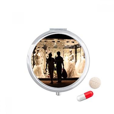 Imagem de Lovers Porta-comprimidos para fotografia noturna de casamento, caixa de armazenamento de remédios