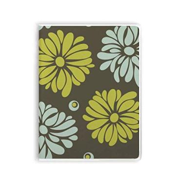 Imagem de Caderno de flores de crisântemo amarelo flor capa de goma Diário capa macia