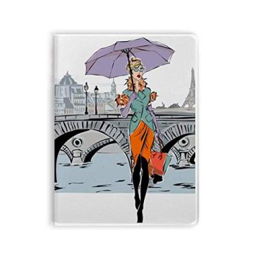 Imagem de Caderno Lady River Bridge, marca França, capa de goma