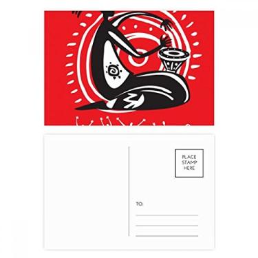 Imagem de Tamborim Mexican Dance Celebrate Mexico Conjunto de cartão postal aniversário correspondência cartão de agradecimento