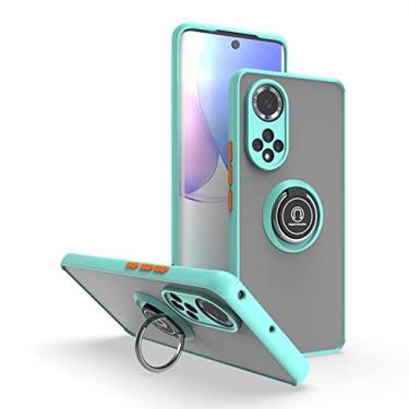 Imagem de Estojo de suporte de anel fosco à prova de choque para Huawei P50 Pro P40 P30 P20 Lite Mate 20 30 40 Pro Nova 9 8i 7 6 P Smart Cover, Sky Blue, For Mate 30