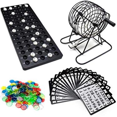 Jogo infantil Jogo tradicional bingo set com gaiola de bingo de