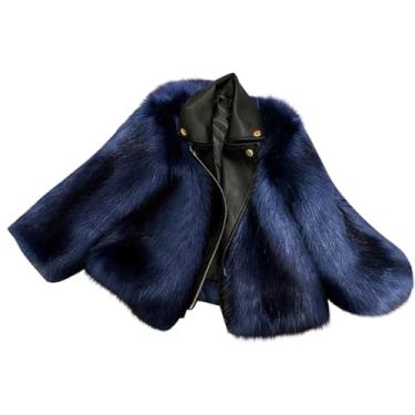 Imagem de Casaco infantil para meninas, inverno, à prova de vento, espesso, jaqueta infantil, quente, com botão de lã, agasalhos, cardigãs infantis e meninas, Azul, 6-7 Anos