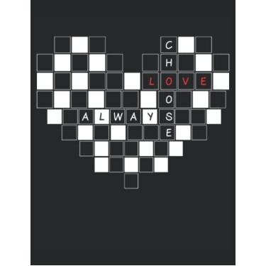 Imagem de J'aime les mots croisés, carnet d'exercices pour agenda: Cahier de notes ligné 8,5 x 11 pouces, 21,59 x 27,94 cm , 108 pages blanches, couverture souple mate