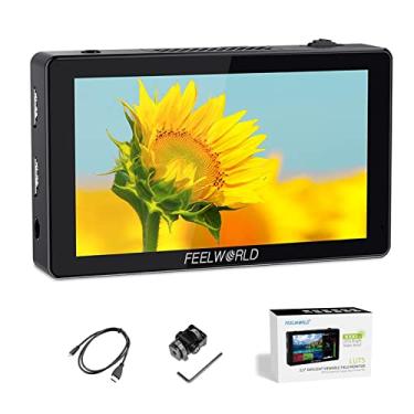 Imagem de FEELWORLD Monitor de Campo de Câmera LUT5 5,5 polegadas Ultra Alto Brilhante 3000 nit Touch Screen Monitor 1920x1080 4K HDMI com F970 Kit de Energia e Instalação Externo LUT HDR Mini Sapato Quente de Entrada de Forma de Onda 3D LUT5