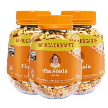 Imagem de Kit 3 Tapioca Crocante Granola Baixo Sódio 290g cada Tia Sônia