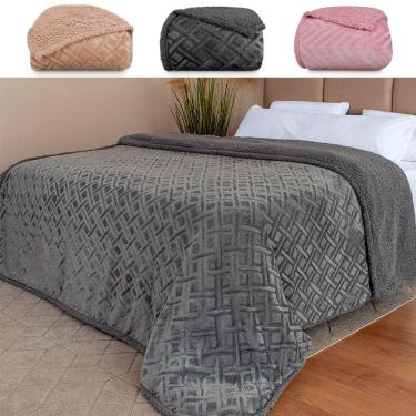 Imagem de Coberdrom Edredom Manta Queen Aveludado com Sherpa Soft Dupla face - BF Colchões