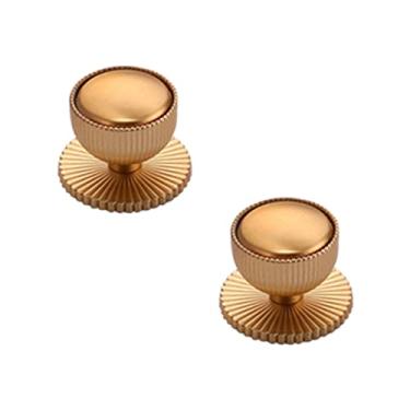 Imagem de Puxadores de gaveta instantâneos autoadesivos auxiliares de metal com adesivo 2 peças/conjunto de puxadores de móveis para janela de gaveta de armário de cozinha (redondo, ouro rosa)
